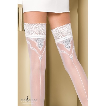 Bas autofixants Blanc ST108 - par Passion