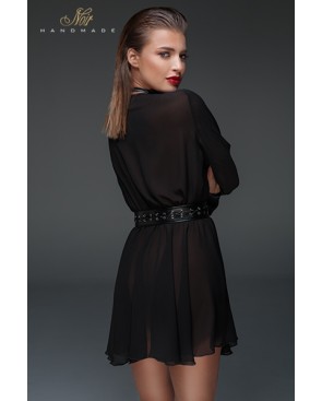Minirobe choker en mousseline F150 par Noir HandMade
