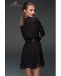 Minirobe choker en mousseline F150 par Noir HandMade