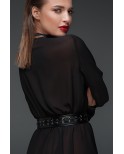 Minirobe choker en mousseline F150 par Noir HandMade
