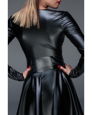 Minirobe corset wet look F154