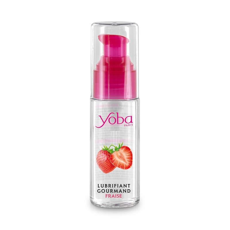 Lubrifiant parfumé fraise à base d'eau 50ml - par Yoba