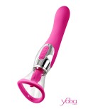 Stimulateur 4 en 1 avec succion, langue et vibration -  Harmony fuchsia - par Yoba