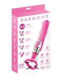 Stimulateur 4 en 1 avec succion, langue et vibration -  Harmony fuchsia - par Yoba