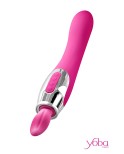 Stimulateur 4 en 1 avec succion, langue et vibration -  Harmony fuchsia - par Yoba