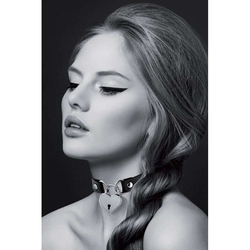 Collier cadenas coeur - BDSM - Bijoux Pour Toi
