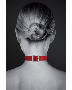 Collier Fetish rouge avec anneau - BDSM - Bijoux Pour Toi