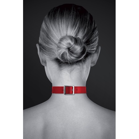 Collier Fetish rouge avec anneau - BDSM - Bijoux Pour Toi