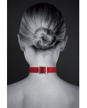 Collier Fetish rouge avec anneau - BDSM - Bijoux Pour Toi