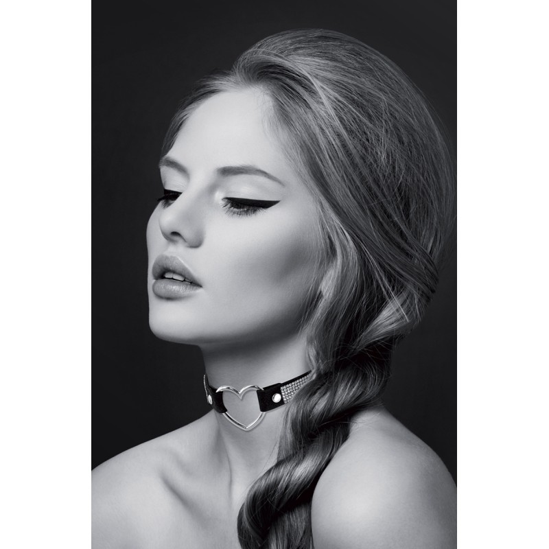 Collier strass et coeur - BDSM - Bijoux Pour Toi