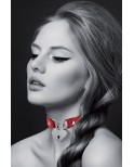 Collier rouge cadenas coeur - BDSM - Bijoux Pour Toi