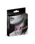 Collier rouge cadenas coeur - BDSM - Bijoux Pour Toi