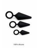 kit d'entrainement anal 3 plugs silicone - Litolu