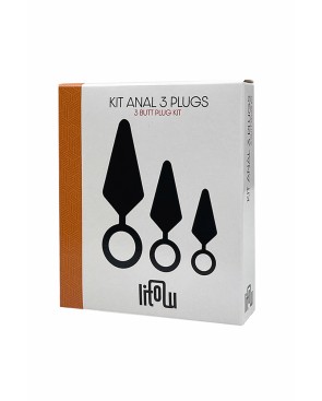kit d'entrainement anal 3 plugs silicone - Litolu