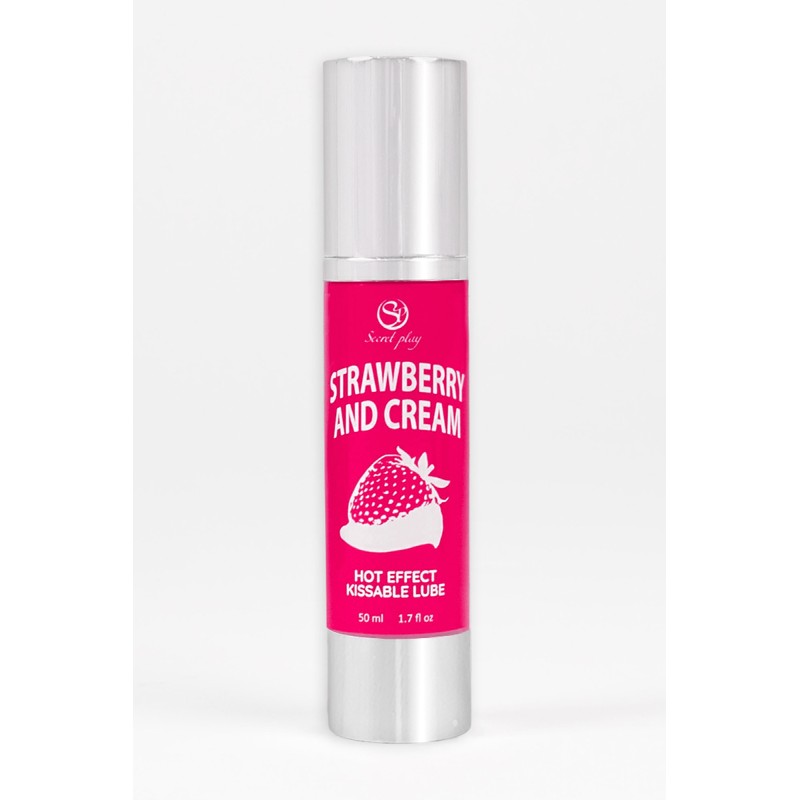 Huile Massage & Lubrifiant Chauffant Fraise Chantilly - Secret Play