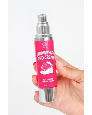 Huile Massage & Lubrifiant Chauffant Fraise Chantilly - Secret Play