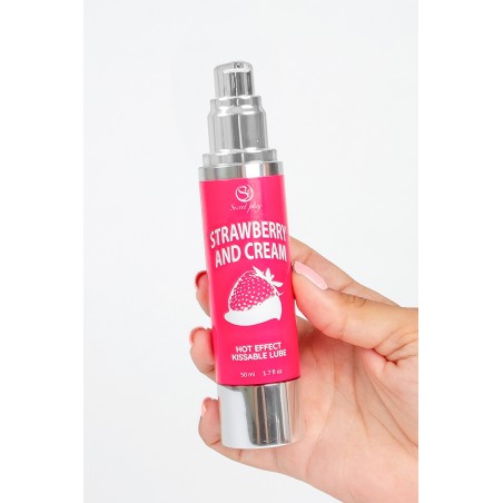 Huile Massage & Lubrifiant Chauffant Fraise Chantilly - Secret Play