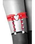Jarretière rouge avec coeur - Bijoux pour toi