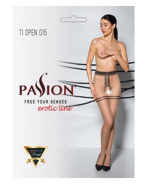 Collants ouverts TI015 20 deniers - beige