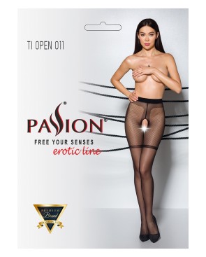 Collants ouverts TI011 20 deniers - noir