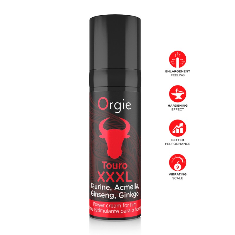 Crème pour améliorer l'érection TOURO XXXL 15ml - ORGIE
