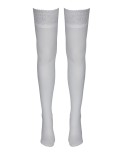 Bas autofixants blanc effet satiné - par Cottelli Legwear