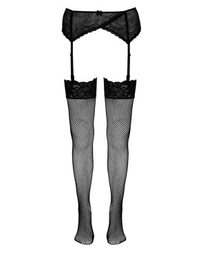 Bas résille noir - Cotelli Legwear
