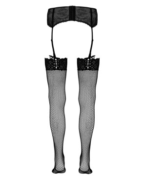 Bas résille noir - Cotelli Legwear