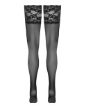 Bas autofixants large jarretière dentelle noir - par Cottelli Legwear