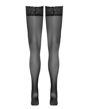 Bas autofixants noir Hold up - Cotelli Legwear
