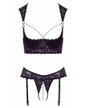 Ensemble lingerie ouverte violet - par Cottelli Lingerie