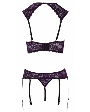 Ensemble lingerie ouverte violet - Cotelli Lingerie