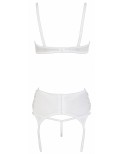 Ensemble lingerie 3 pièces ouvert blanc - par Cottelli Lingerie