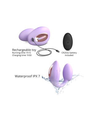 Double stimulateur Wonderlover mauve - Love to Love