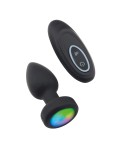 Plug anal noir lumineux télécommandé - Litolu
