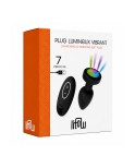 Plug anal noir lumineux télécommandé - Litolu