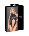 Body noir ouvert à l'entrejambe - par Cottelli Lingerie