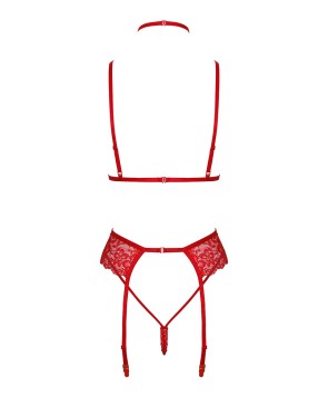 Ensemble 5 pièces Bondage Red Lace Kiss 243 - Kissable
