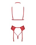 Ensemble 5 pièces Bondage Red Lace Kiss 243 - par Kissable