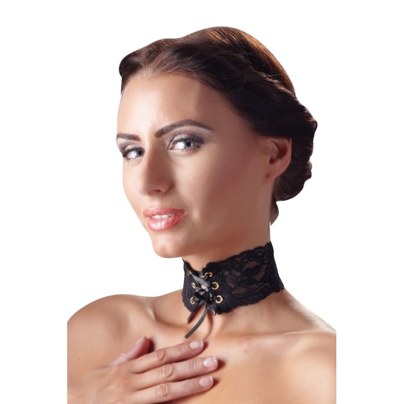 Collier en dentelle avec laçage- par Cottelli Accessoires