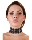 Collier brodé avec strass - par Cottelli Accessoires