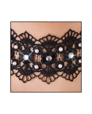 Collier brodé avec strass - Cotelli Accessoires