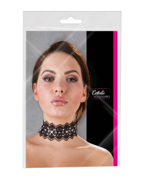 Collier brodé avec strass - Cotelli Accessoires