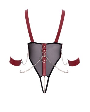 Body de bondage ouvert et seins nus - Cottelli Bondage