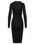 Robe noire à manches longues -  par Cottelly Party