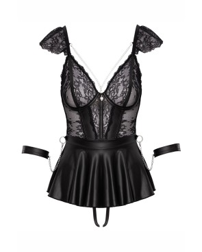 Ensemble 3 pièces lingerie Fetish - Cotelli Bondage