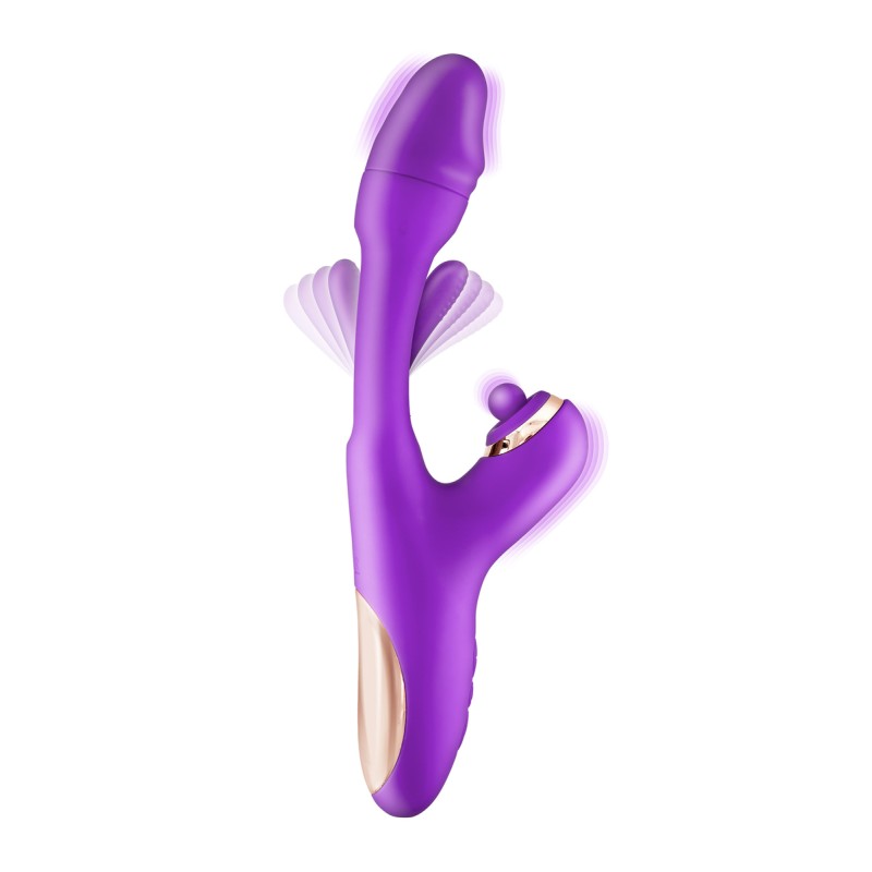 Vibromasseur rabbit 3-en-1 Joyfully violet - par Yoba