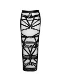 Jupe longue fendue Bondesque F360 - par Noir Handmade