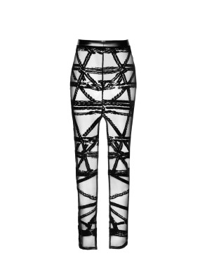 Jupe longue fendue Bondesque F360 - Noir Handmade