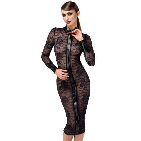Robe fourreau Noirelle F376 - Noir Handmade